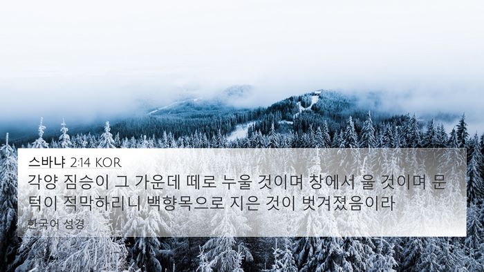 스바냐 2:14 KOR Bible Verse Image