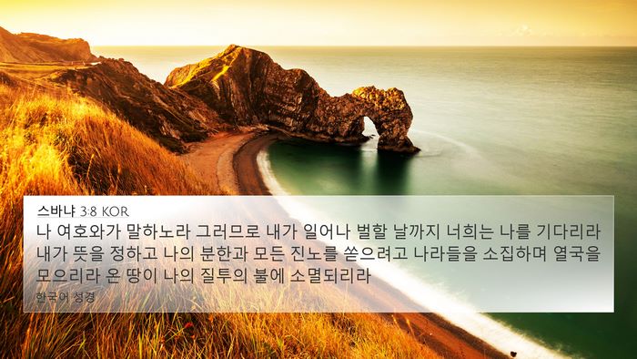 스바냐 3:8 KOR Bible Verse Image