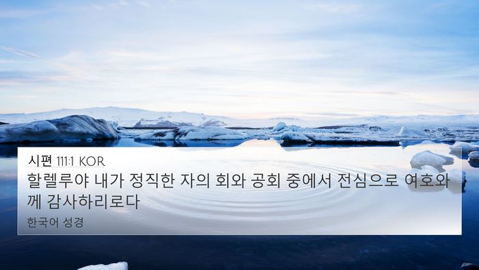 시편 111:1 KOR Bible Verse Image