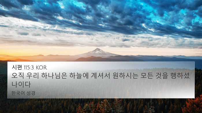 시편 115:3 KOR Bible Verse Image