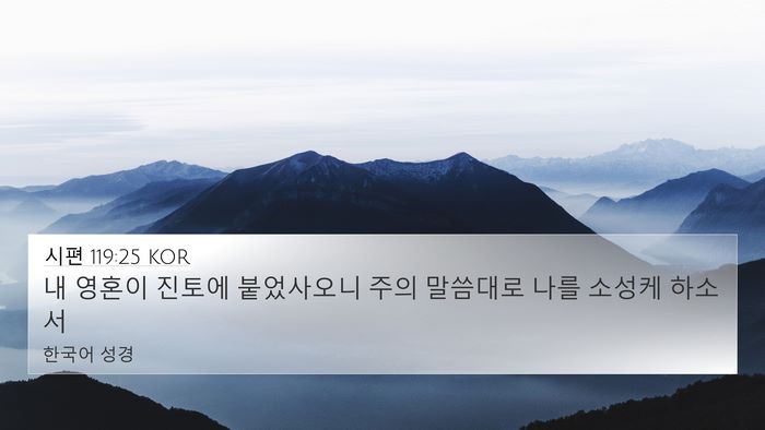 시편 119:25 KOR Bible Verse Image