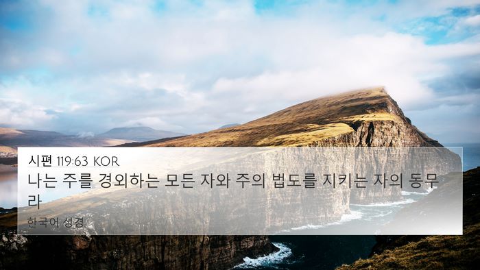 시편 119:63 KOR Bible Verse Image