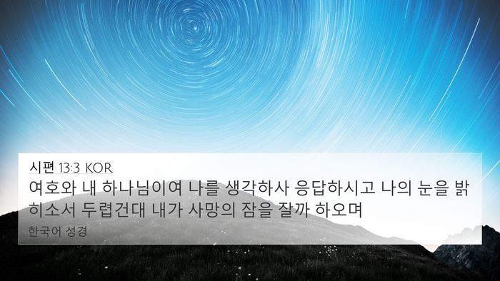 시편 13:3 KOR Bible Verse Image
