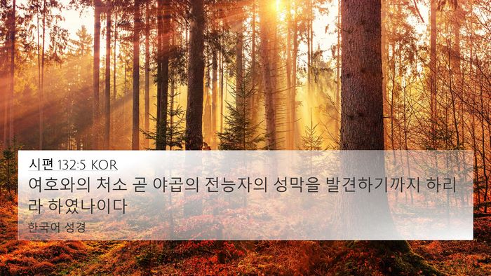 시편 132:5 KOR Bible Verse Image