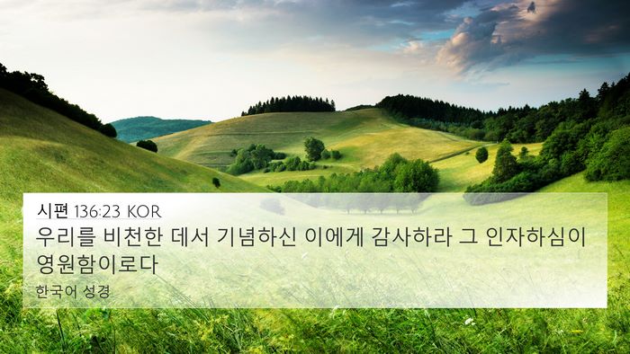 시편 136:23 KOR Bible Verse Image