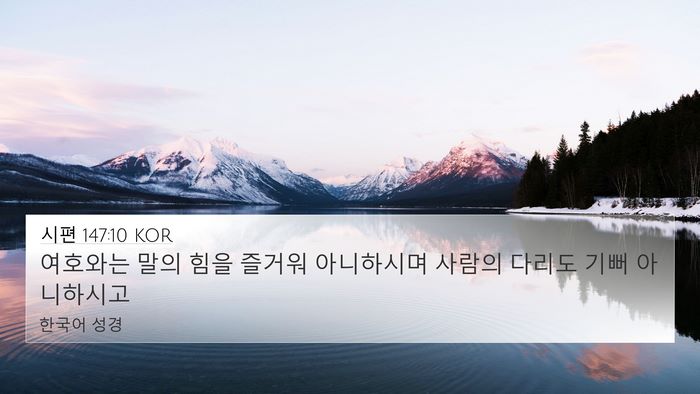 시편 147:10 KOR Bible Verse Image