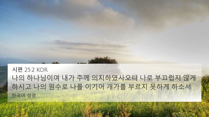 시편 25:2 KOR Bible Verse Image