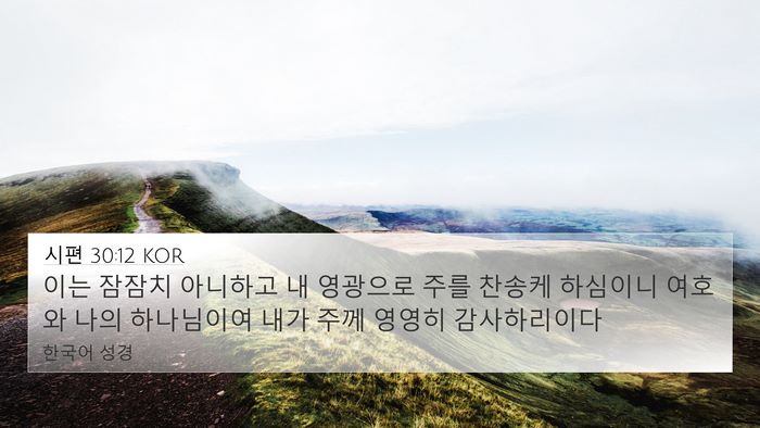 시편 30:12 KOR Bible Verse Image