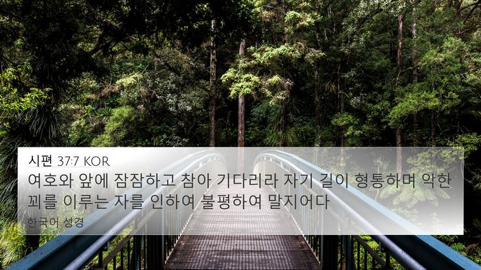 시편 37:7 KOR Bible Verse Image