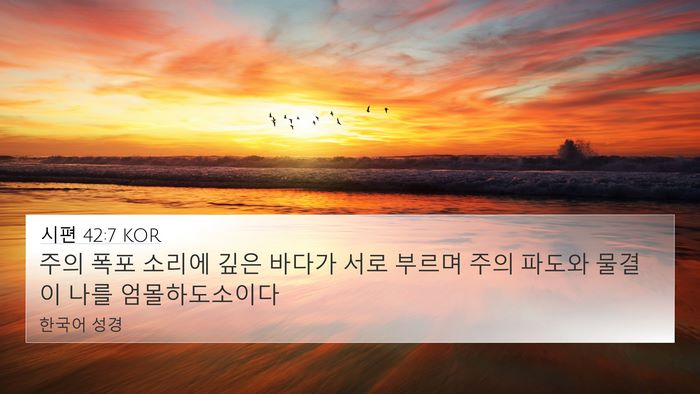 시편 42:7 KOR Bible Verse Image