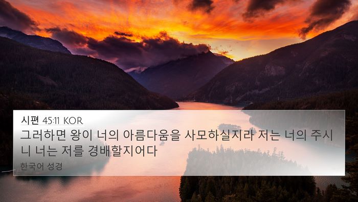 시편 45:11 KOR Bible Verse Image