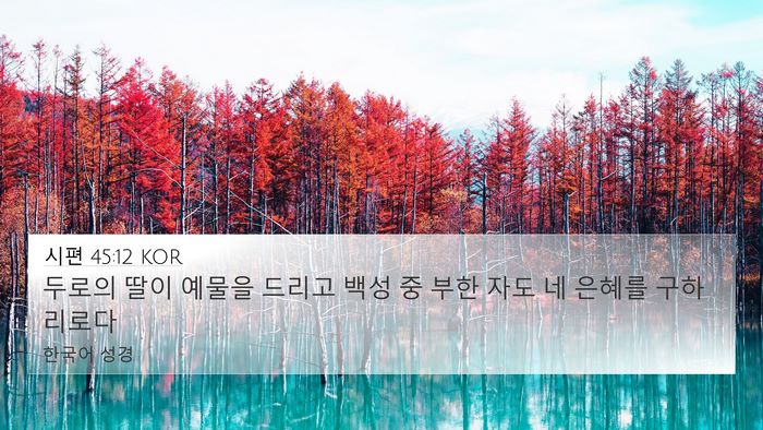 시편 45:12 KOR Bible Verse Image