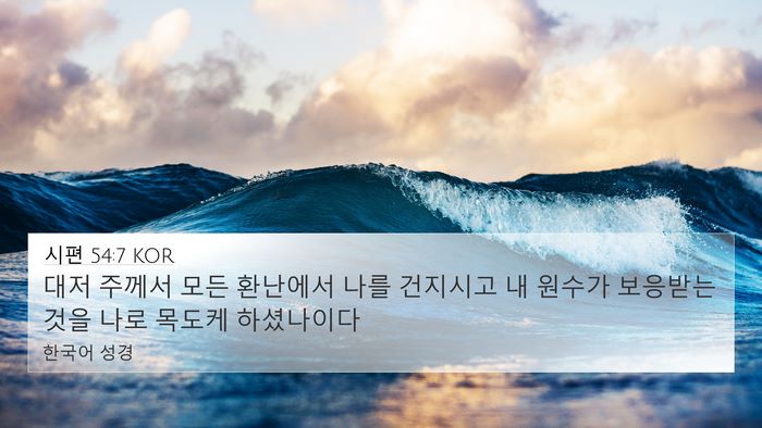 시편 54:7 KOR Bible Verse Image