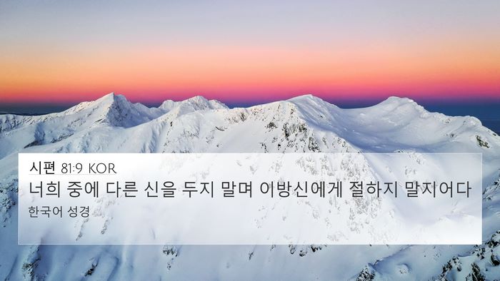 시편 81:9 KOR Bible Verse Image