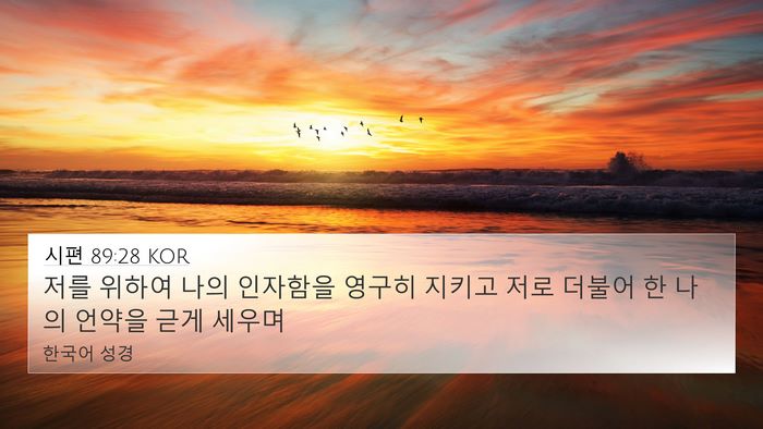 시편 89:28 KOR Bible Verse Image