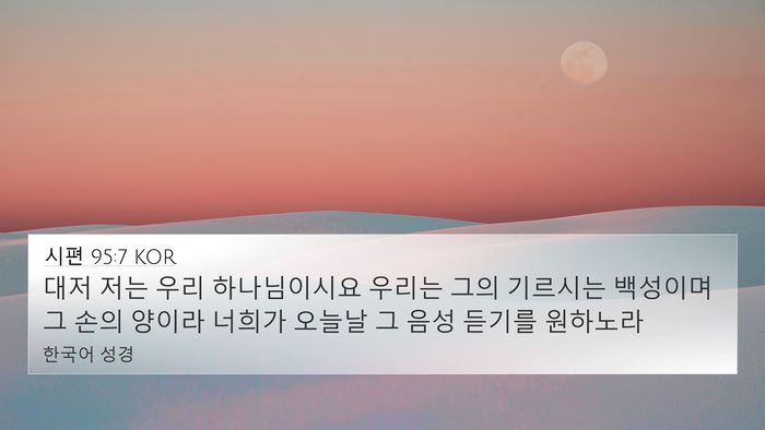 시편 95:7 KOR Bible Verse Image