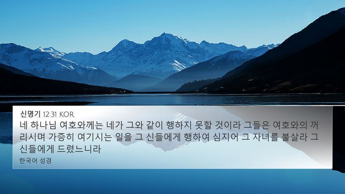 신명기 12:31 KOR Bible Verse Image