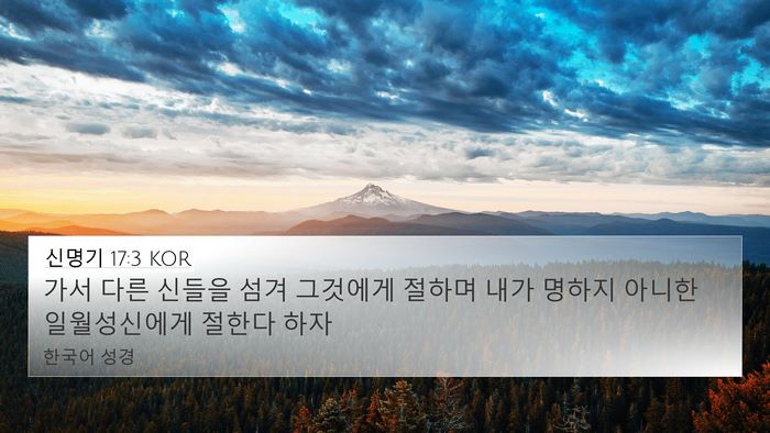 신명기 17:3 KOR Bible Verse Image