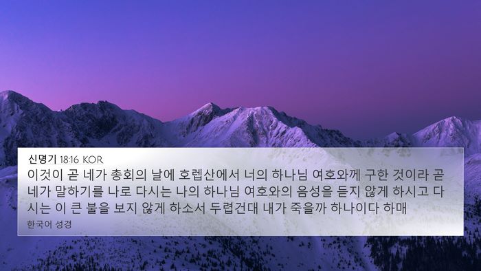 신명기 18:16 KOR Bible Verse Image