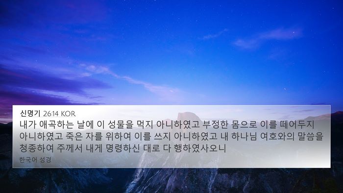 신명기 26:14 KOR Bible Verse Image