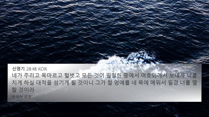신명기 28:48 KOR Bible Verse Image