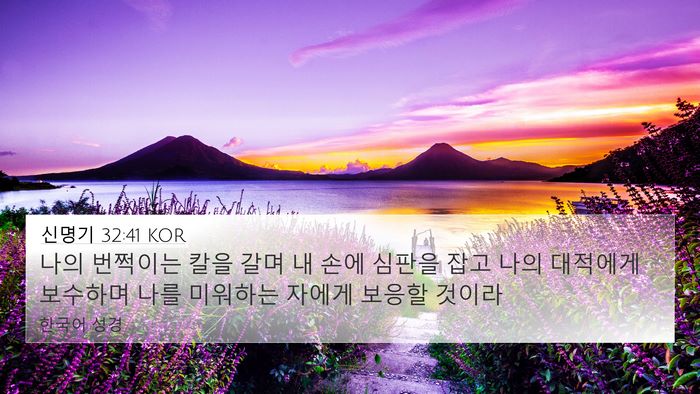 신명기 32:41 KOR Bible Verse Image
