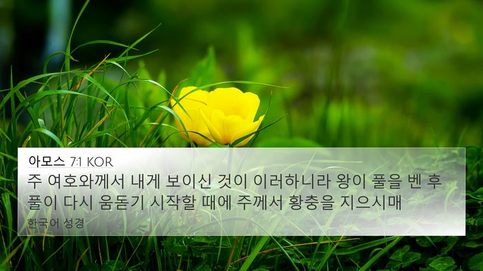 아모스 7:1 KOR Bible Verse Image