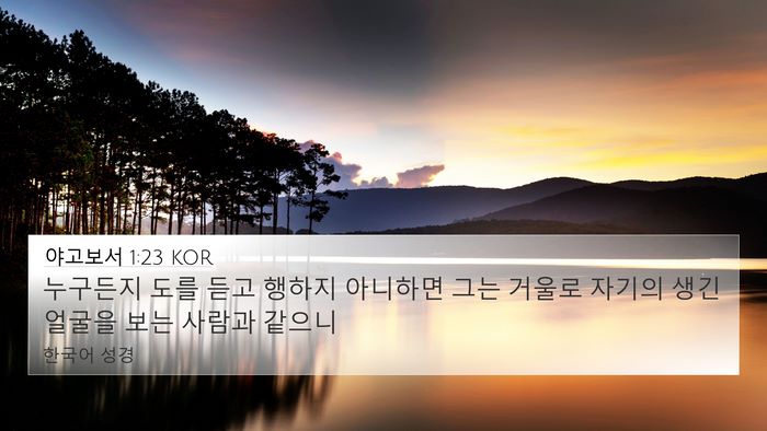 야고보서 1:23 KOR Bible Verse Image