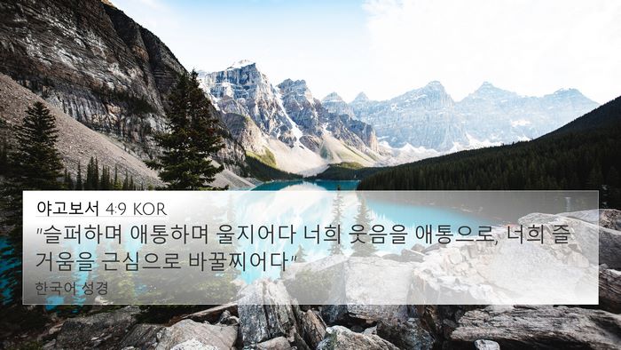 야고보서 4:9 KOR Bible Verse Image