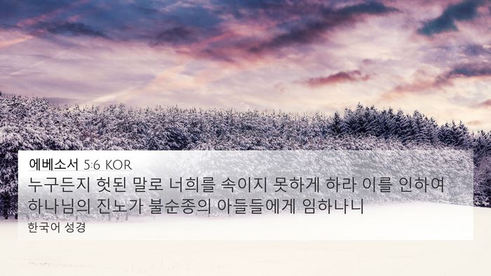 에베소서 5:6 KOR Bible Verse Image