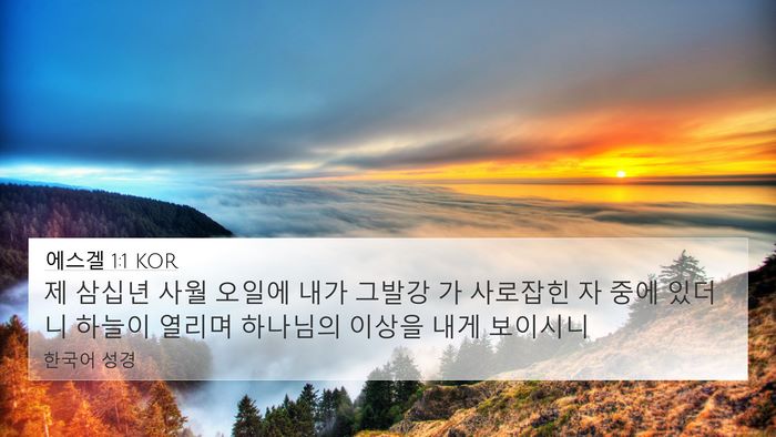 에스겔 1:1 KOR Bible Verse Image