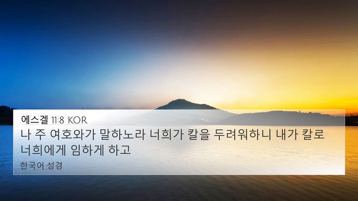 에스겔 11:8 KOR Bible Verse Image