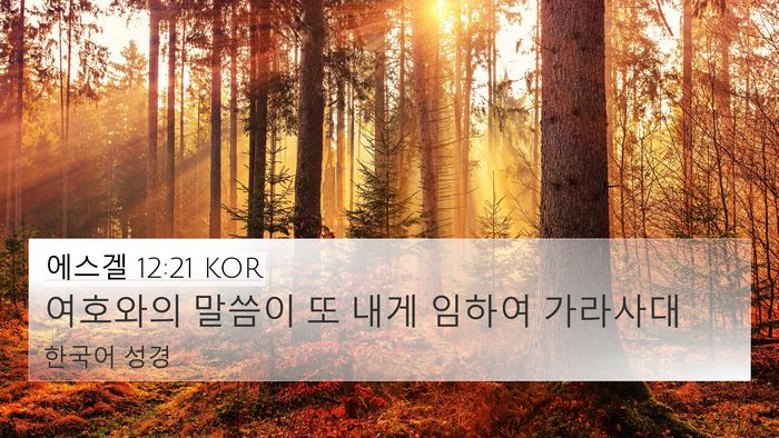 에스겔 12:21 KOR Bible Verse Image