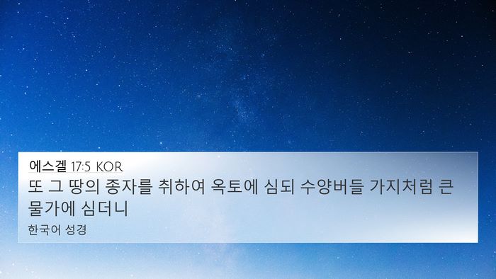 에스겔 17:5 KOR Bible Verse Image
