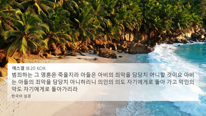 에스겔 18:20 KOR Bible Verse Image