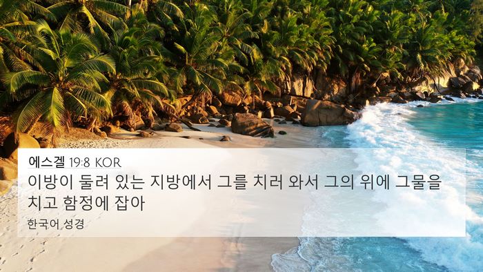 에스겔 19:8 KOR Bible Verse Image