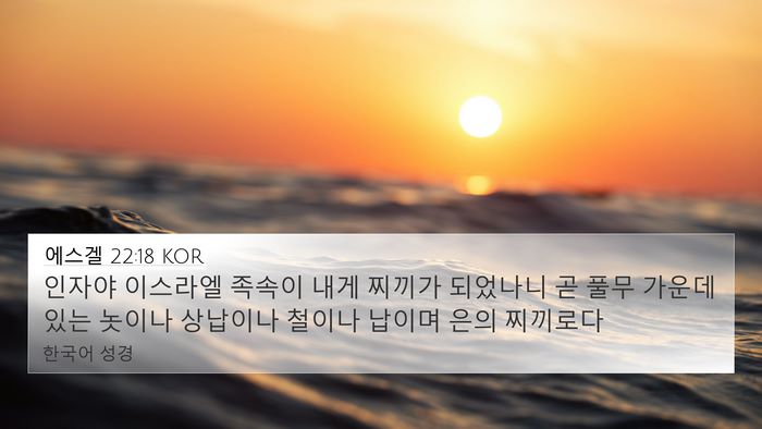 에스겔 22:18 KOR Bible Verse Image