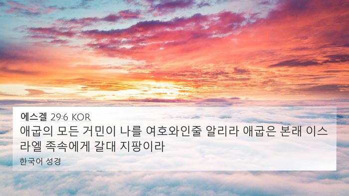 에스겔 29:6 KOR Bible Verse Image