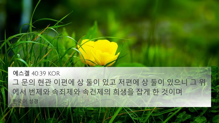 에스겔 40:39 KOR Bible Verse Image