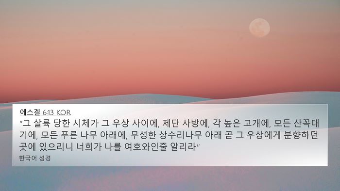 에스겔 6:13 KOR Bible Verse Image