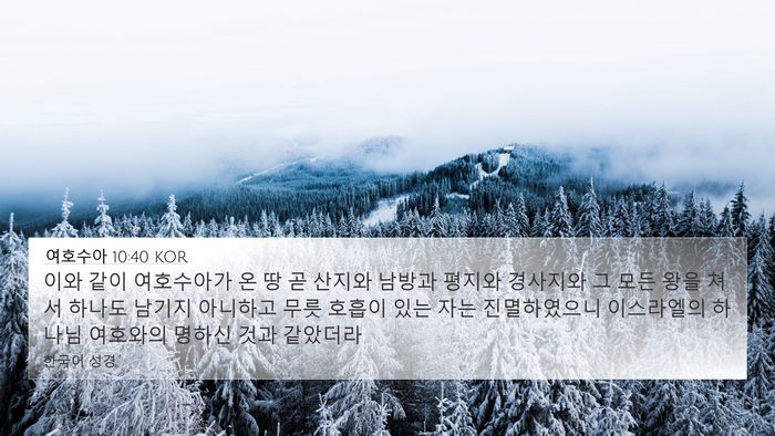 여호수아 10:40 KOR Bible Verse Image
