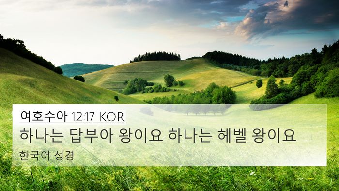 여호수아 12:17 KOR Bible Verse Image