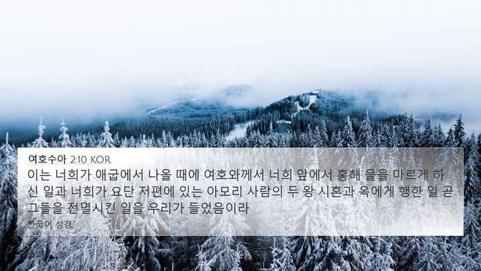 여호수아 2:10 KOR 4K Wallpaper - 이는 너희가 애굽에서 나올 때에 - 4K Wallpaper Bible Verse