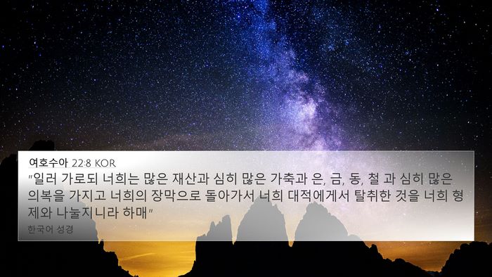 여호수아 22:8 KOR 4K Wallpaper - 