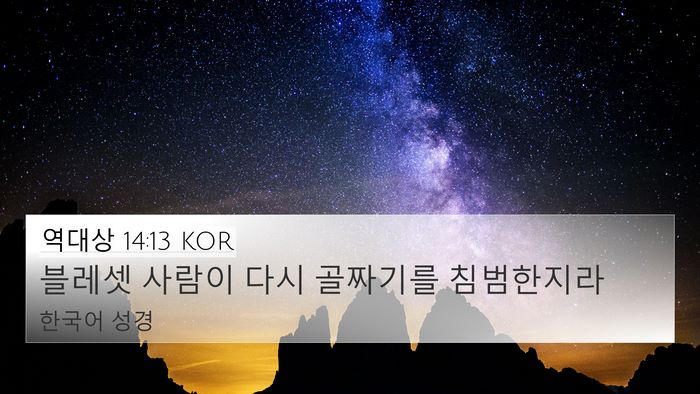 역대상 14:13 KOR Bible Verse Image