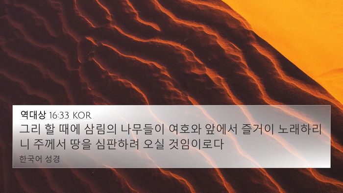 역대상 16:33 KOR 4K Wallpaper - 그리 할 때에 삼림의 나무들이 - 4K Wallpaper Bible Verse