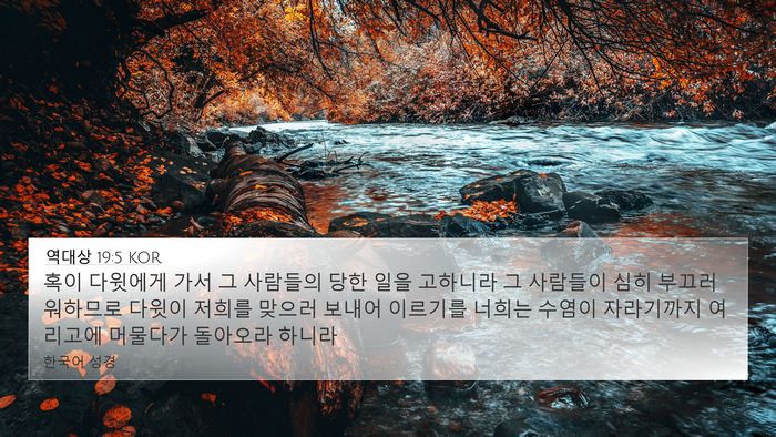 역대상 19:5 KOR Bible Verse Image