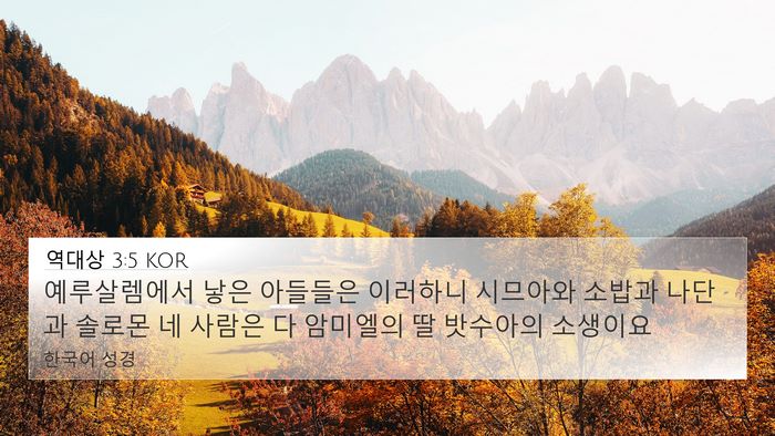 역대상 3:5 KOR Bible Verse Image