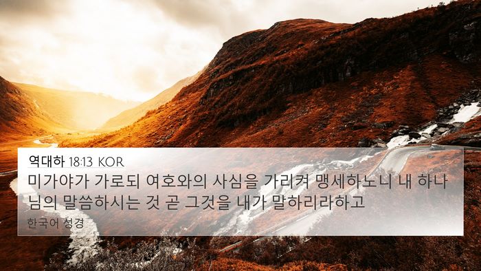 역대하 18:13 KOR Bible Verse Image