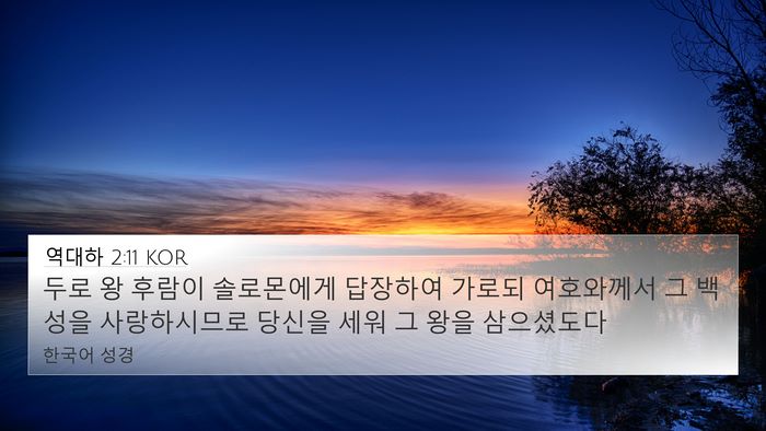 역대하 2:11 KOR Bible Verse Image